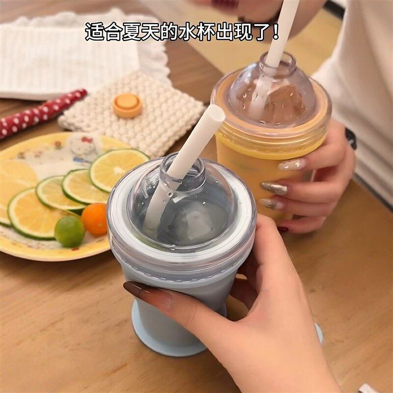 超大号冰球硅胶冰块模具可折叠冰杯反复使用夏季自制饮品解暑神器