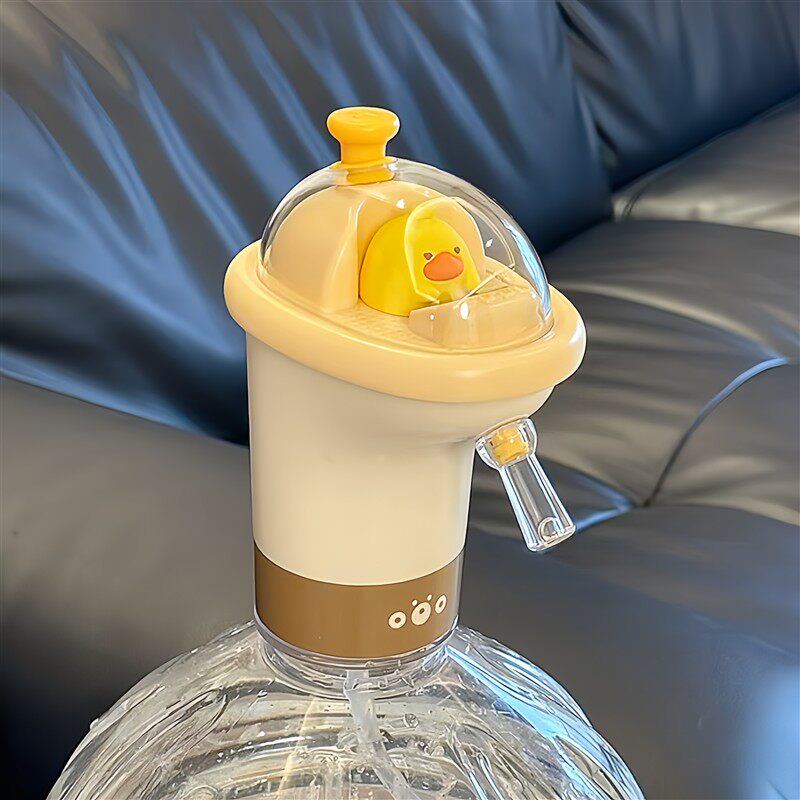 【租房好物】黄鸭桶装水抽水器家用矿泉水桶取水器手动按压吸水器