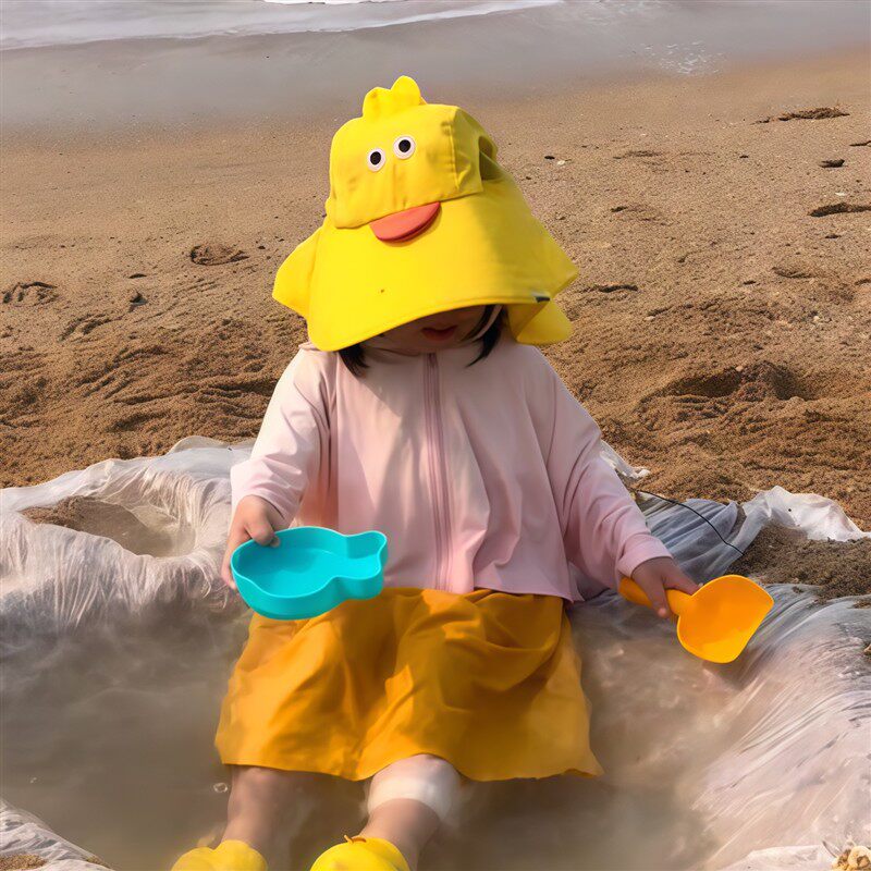 男童海边沙滩防晒遮阳帽抗UV
