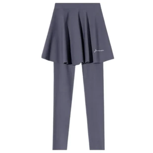 女瑜伽裙裤 一体式 健身芭比跑步收腹外穿 高腰假两件春秋鲨鱼裤 薄款