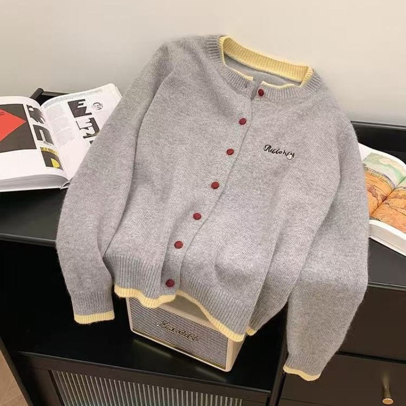 针织开衫毛衣女外套新款