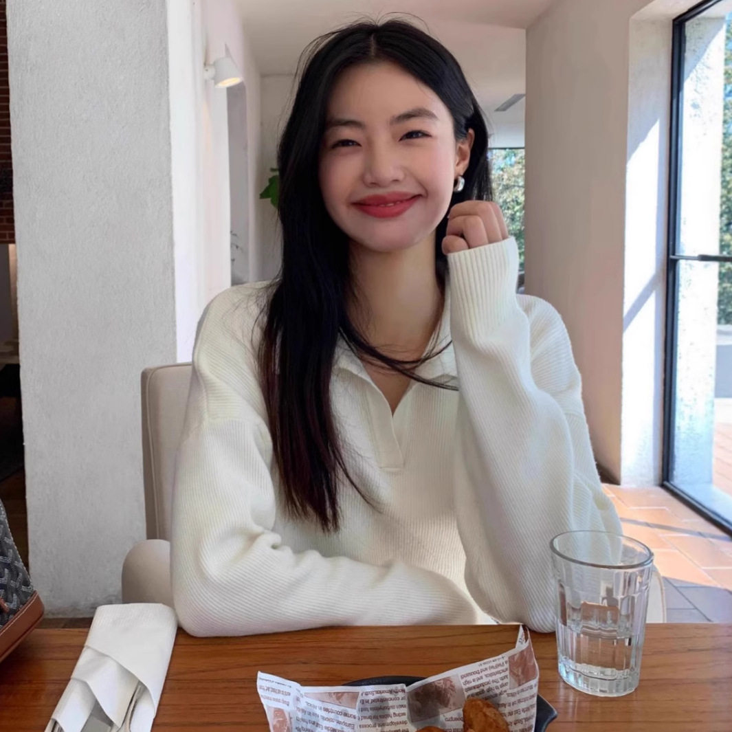 高级感polo领套头毛衣女