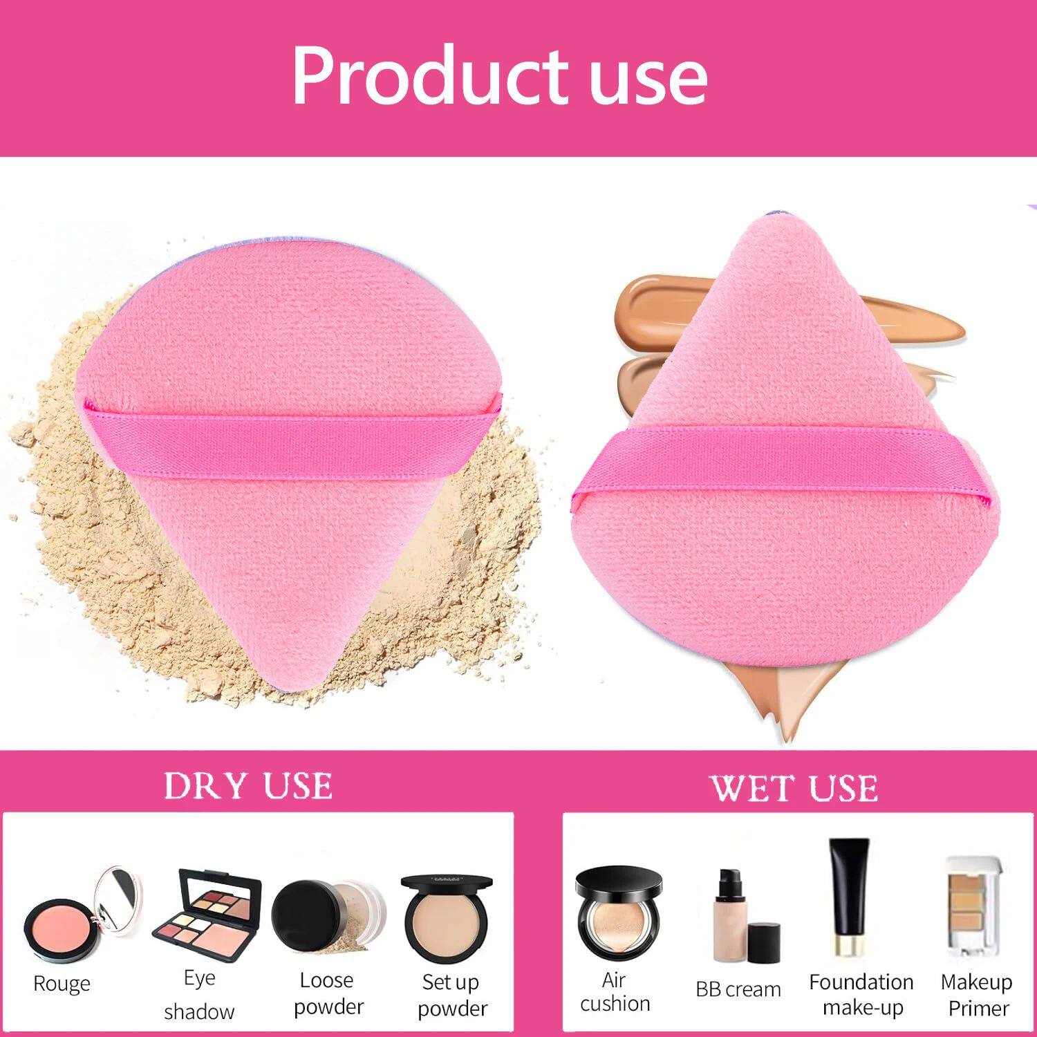 12-40Pcs Makeup Sponge Set and Powder Puff Bulk Kit - Product image 5