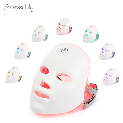 USB Charge 7Colors LED Facial Mask Photon Therapy Skin Rejuv