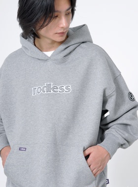 rodless2022秋刺绣610g重磅毛圈连帽卫衣加厚男女宽松高级感帽衫