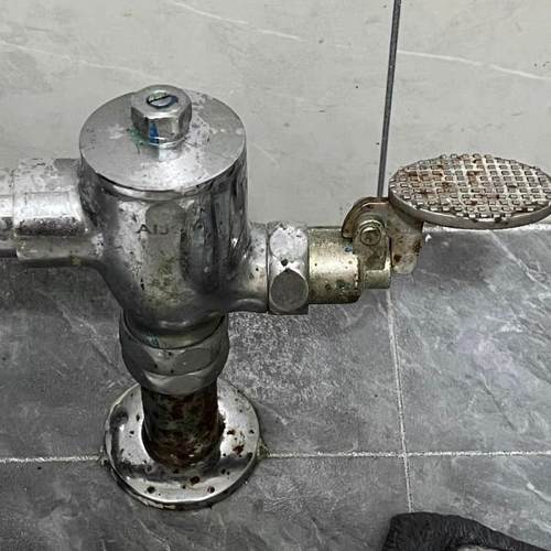 蹲便器冲水阀门冲洗阀冲水器大便90度拐角式厕所脚踏式转角直角.