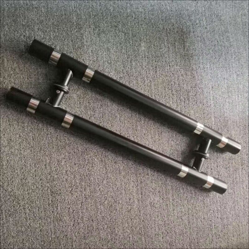 有框玻璃门把手铝合金玻璃门拉手不锈钢大门把手木门把手黑色拉.