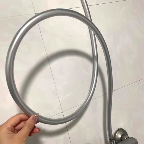 浴室花洒防爆喷头水管热水器软管通用奶白色连接管淋雨配件pvc.