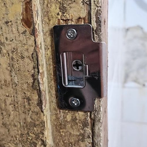 大全锁具不锈钢配件导向片加厚木门卧室铁片扣片条挡片锁片固定.