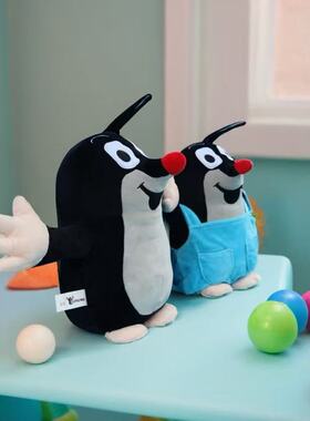 Little Mole小鼹鼠超柔云感玩偶 背带裤红帽子团子安抚公仔礼物