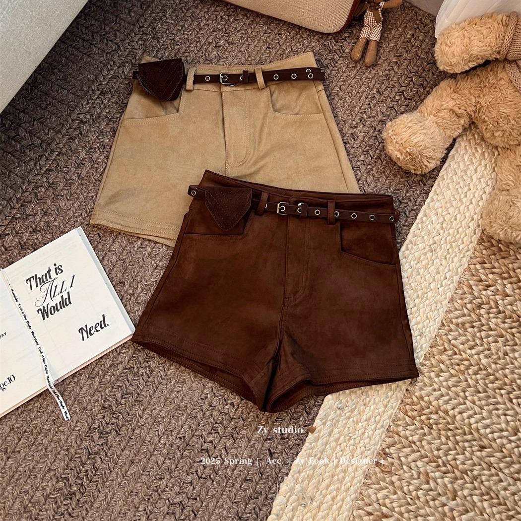 高腰直筒裤子包臀裤辣妹a字热裤