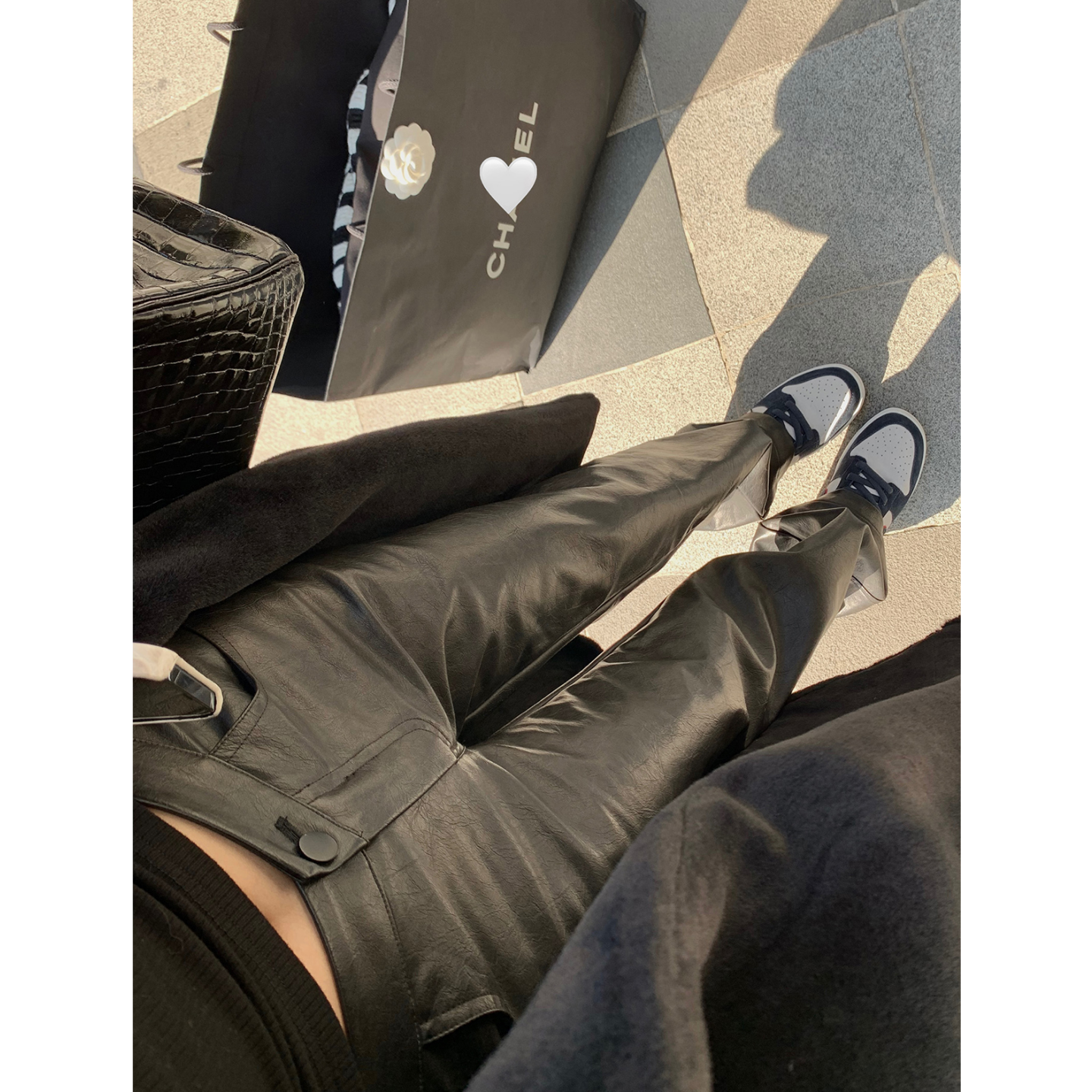 微胖mm春秋韩版气质黑色PU皮裤女秋冬新款高腰直筒显瘦休闲阔腿裤,女装/女士精品,休闲裤,淘宝优惠券,粉丝福利购,淘宝优惠卷