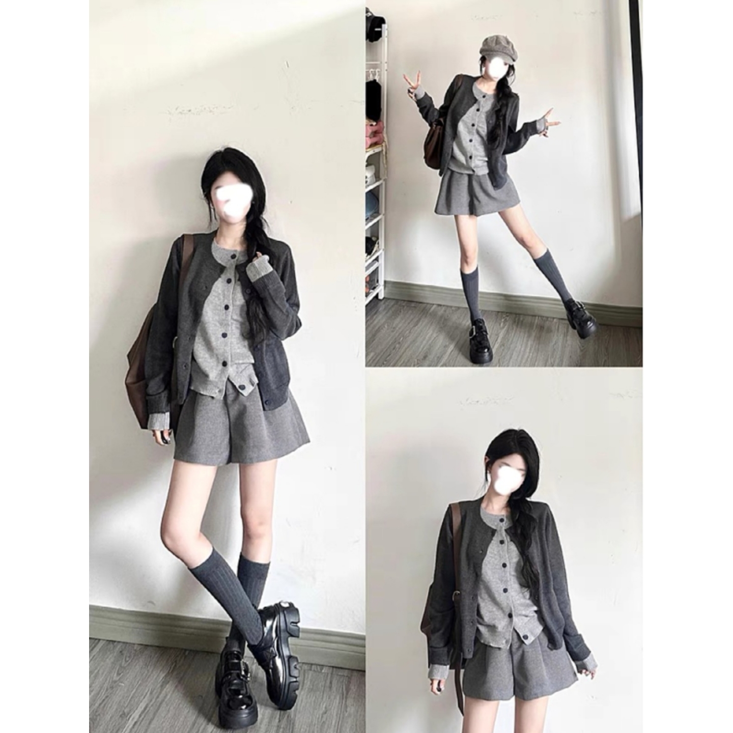 辣妹大码宽松显瘦显高短裤子女