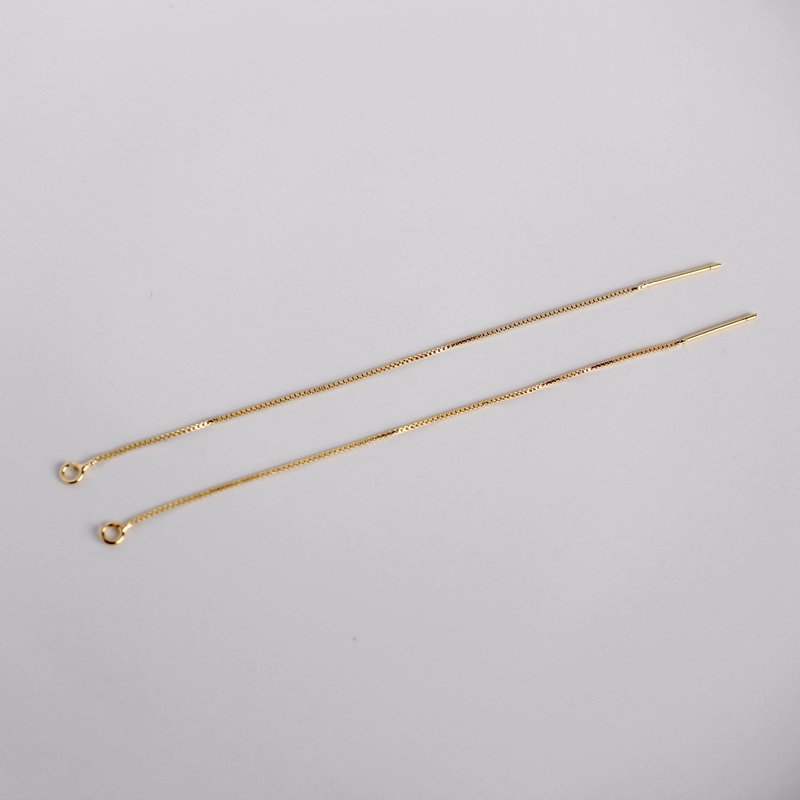 14K18K包金镀金保色盒子链蛇骨耳线diy手工耳饰耳环配件材料0.6mm