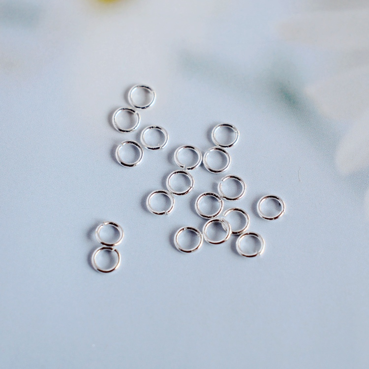 保色包银镀银开口圈开口环自制手链项链耳环链接环diy手工配件