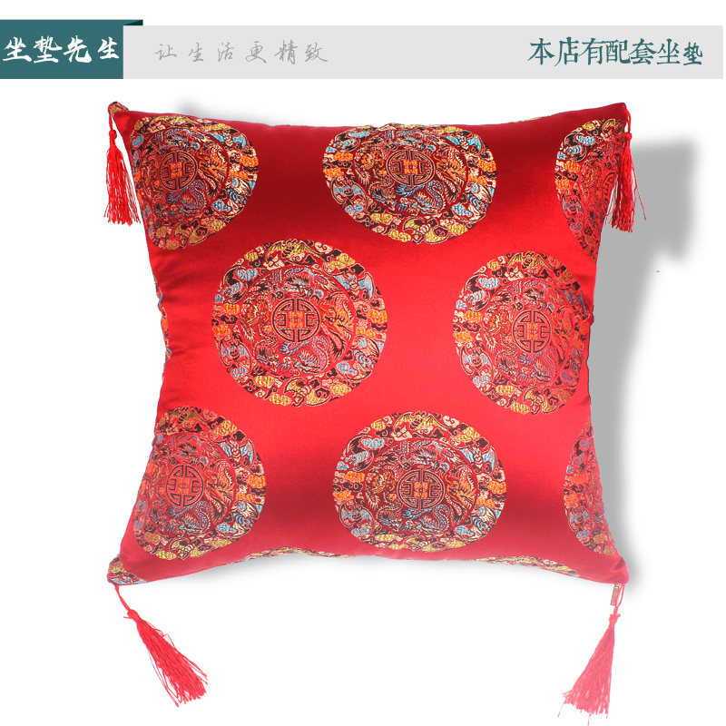 中式抱枕红木沙发靠枕太师椅茶椅圈椅靠枕中国风古典红木沙发靠垫