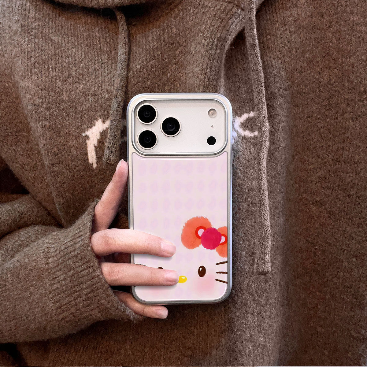 适用iphone17promax手机壳17少女粉腮红kt猫苹果1