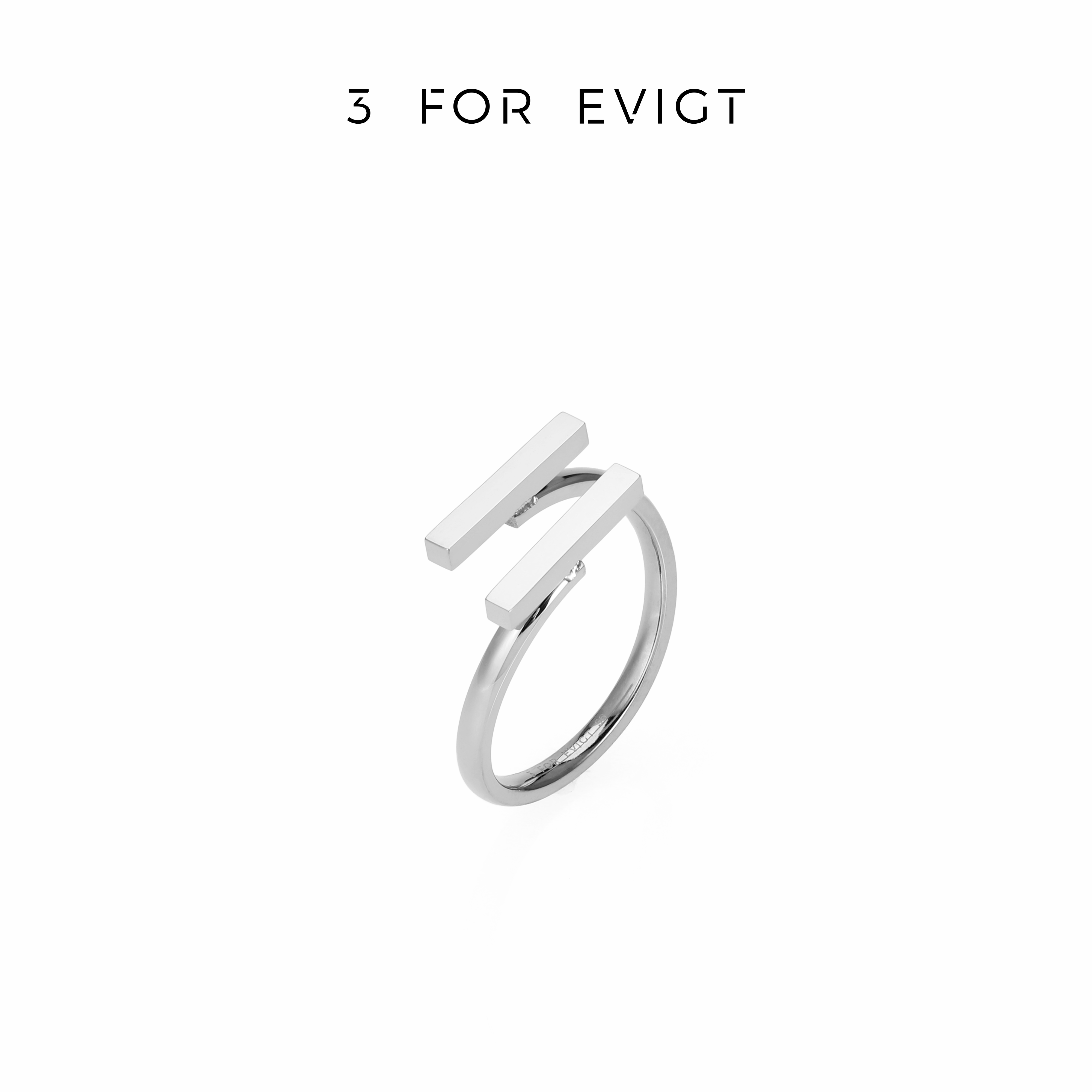 3 for evigt镀18K金平行线系列平行线戒指时尚简约设计感新款女式