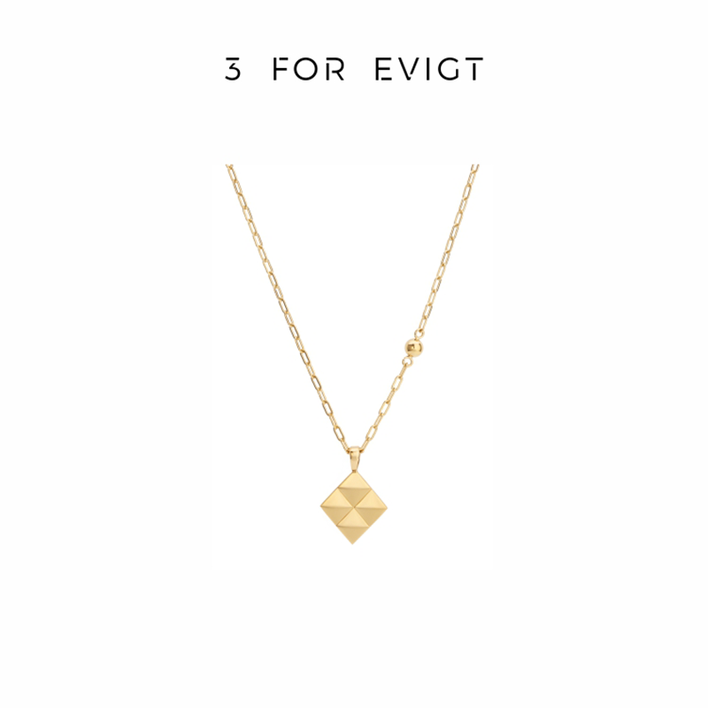 3 for evigt镀18K金回声系列项链个性心动波纹光感