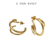 现货 精致百搭夏季 for evigt镀18k金环系列耳环北欧女式