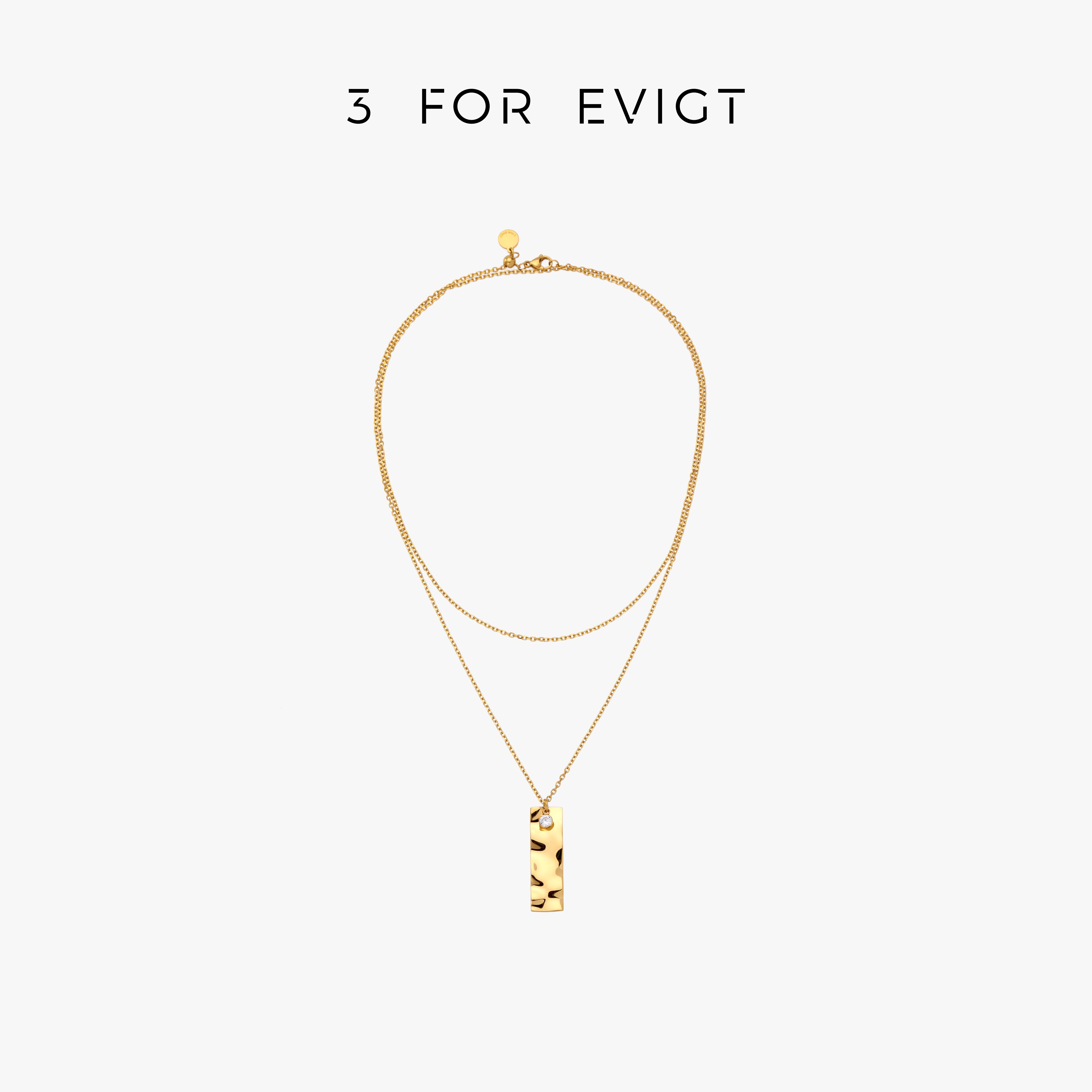 3 for evigt镀18K金维纳恩系列涟漪项链水花波纹多种佩戴方式