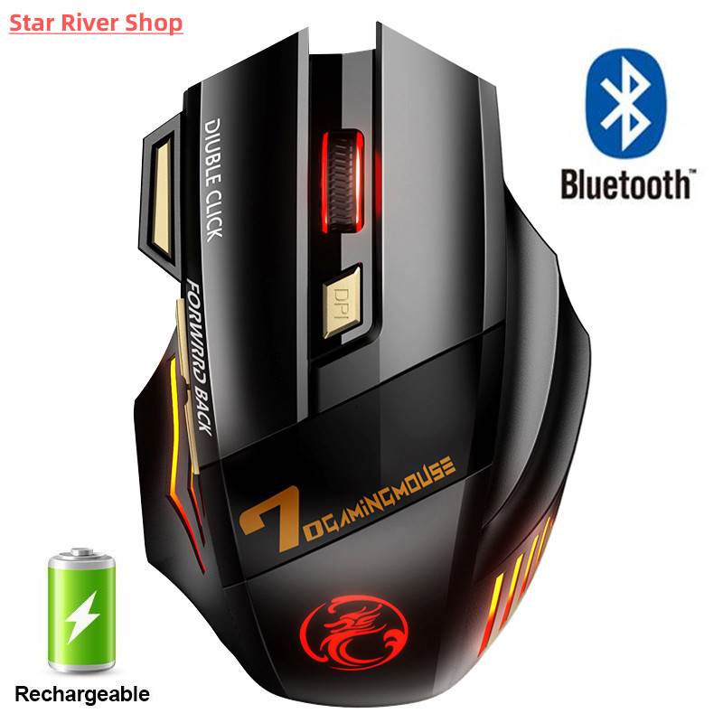 Rechargeable Wireless Mouse Bluetooth Gamer Gaming Mouse Com