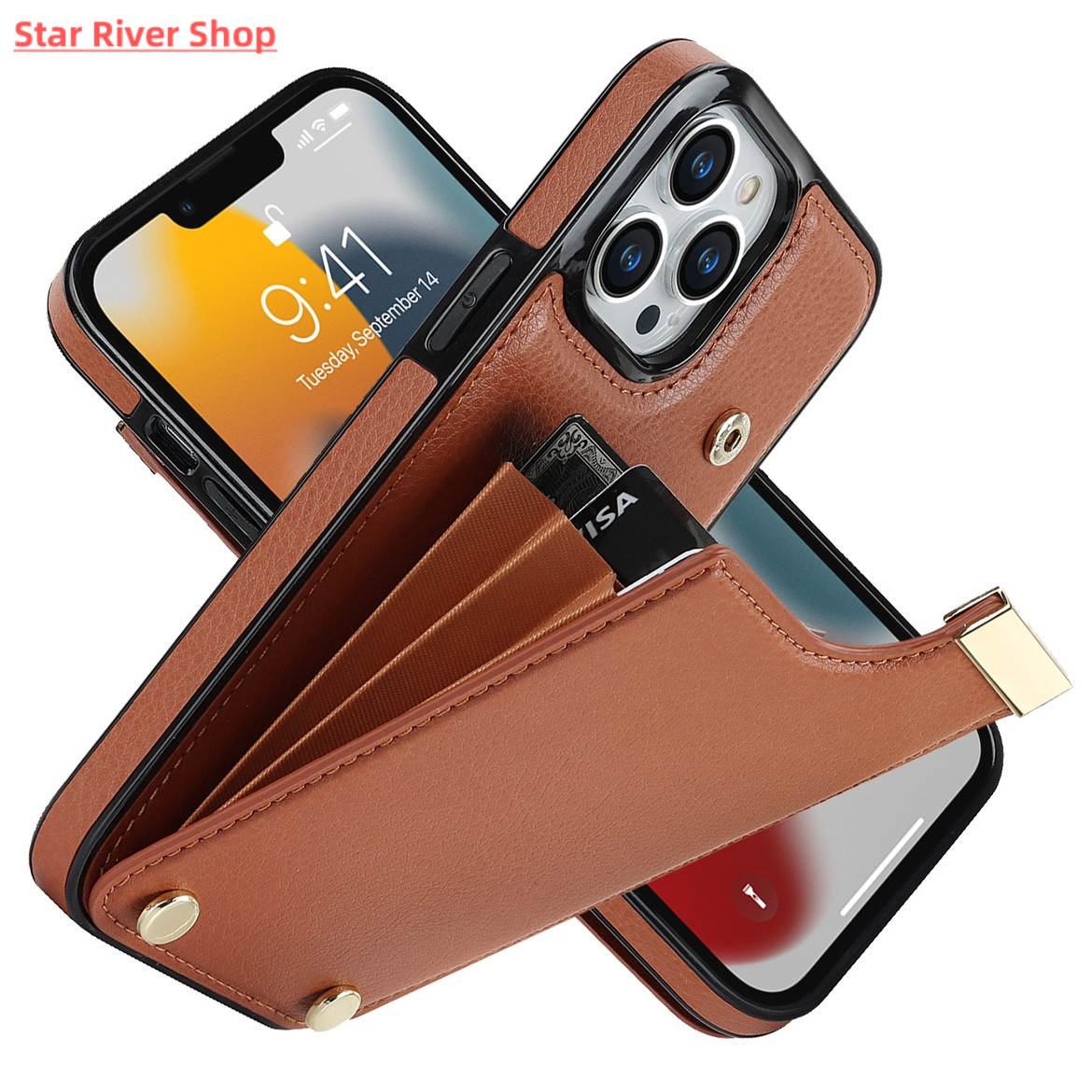 Luxury Wallet Phone Case for iPhone 15 14 13 11 Pro Max 8 Plus Organ Card Slot Holder Leather Cover