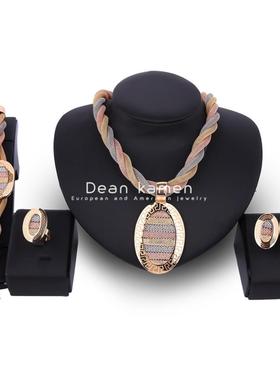 非洲新娘金属项炼Earring 4piecesAfrican brides Necklace women