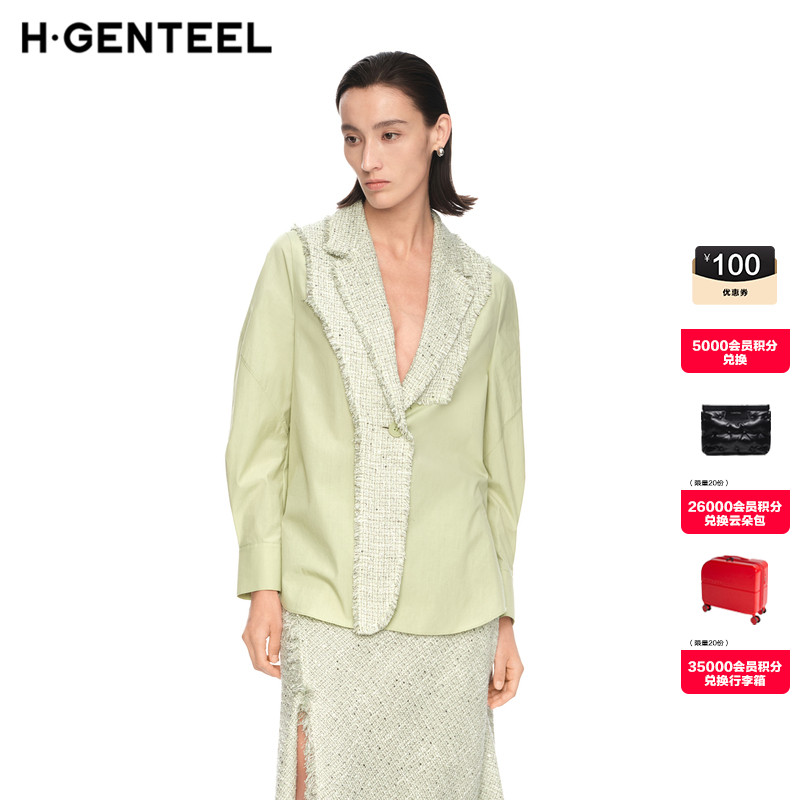 宽松廓形 撞色拼接 不对称分割