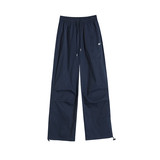 藏青色美式加绒工装裤女秋冬2026新款辣妹酷飒风阔腿加厚运动长裤，女装休闲裤，搜酷衣阁