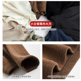 秋冬季小圆领内搭长袖打底衫女螺纹显瘦可外穿上衣高级感正肩t恤，保暖内衣，搜酷衣阁