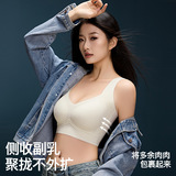 新款大码胸罩无钢圈固定杯反重力聚拢大胸显小无痕内衣女薄款，文胸，搜酷衣阁