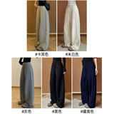 黑色加厚香蕉卫裤女秋冬季2026新款低腰显瘦阔腿裤宽松加绒弯刀裤，女装休闲裤，搜酷衣阁