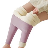 加绒加厚德绒打底裤女羊羔绒内外穿高腰高弹保暖秋裤东北棉裤，女装打底裤，搜酷衣阁