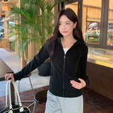 2026新款双面奥利绒连帽修身外套防风加绒加厚卫衣运动显瘦女上衣，女装卫衣/绒衫，搜酷衣阁