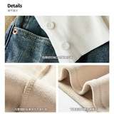 白色仿羊绒女士打底衫设计感半高领保暖磨毛显瘦内搭长袖上衣，女装T恤，搜酷衣阁