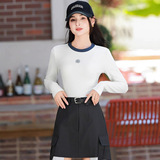 半高领石墨烯发热秋衣女士长袖T恤上衣秋冬新款休闲圆领T恤打底衫，保暖内衣，搜酷衣阁