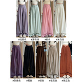 韩系茶灰色灯芯绒西装裤女秋冬季新款高腰宽松显瘦加绒休闲阔腿裤，女装休闲裤，搜酷衣阁