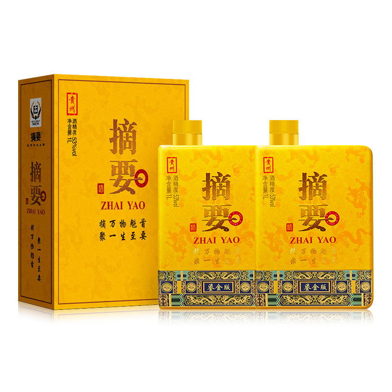 摘要鎏金版帝王金礼盒整箱