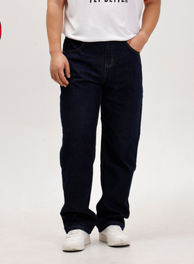 AC米兰休闲直筒牛仔裤基础百搭款牛仔裤潮流简约新款牛仔裤长裤子