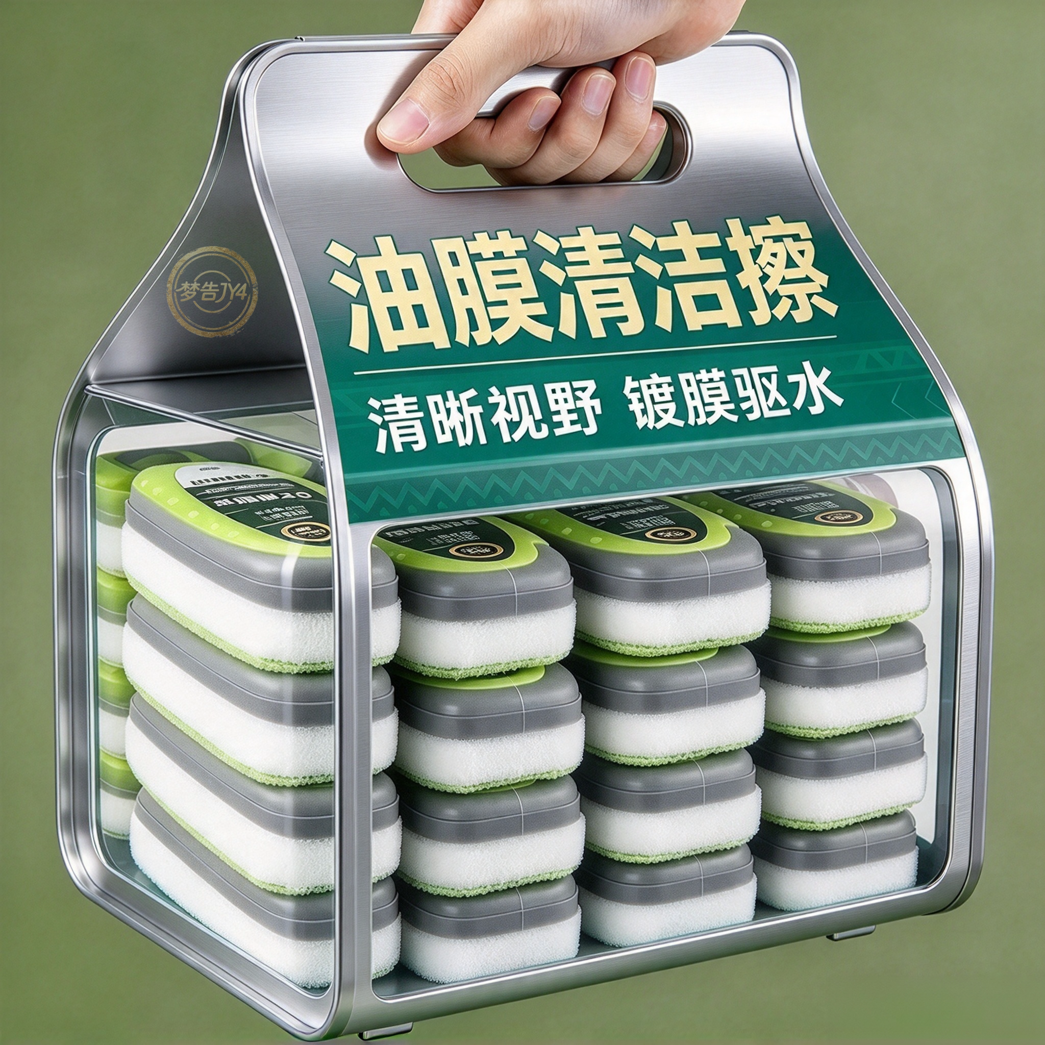 汽车玻璃去油膜清洁海绵