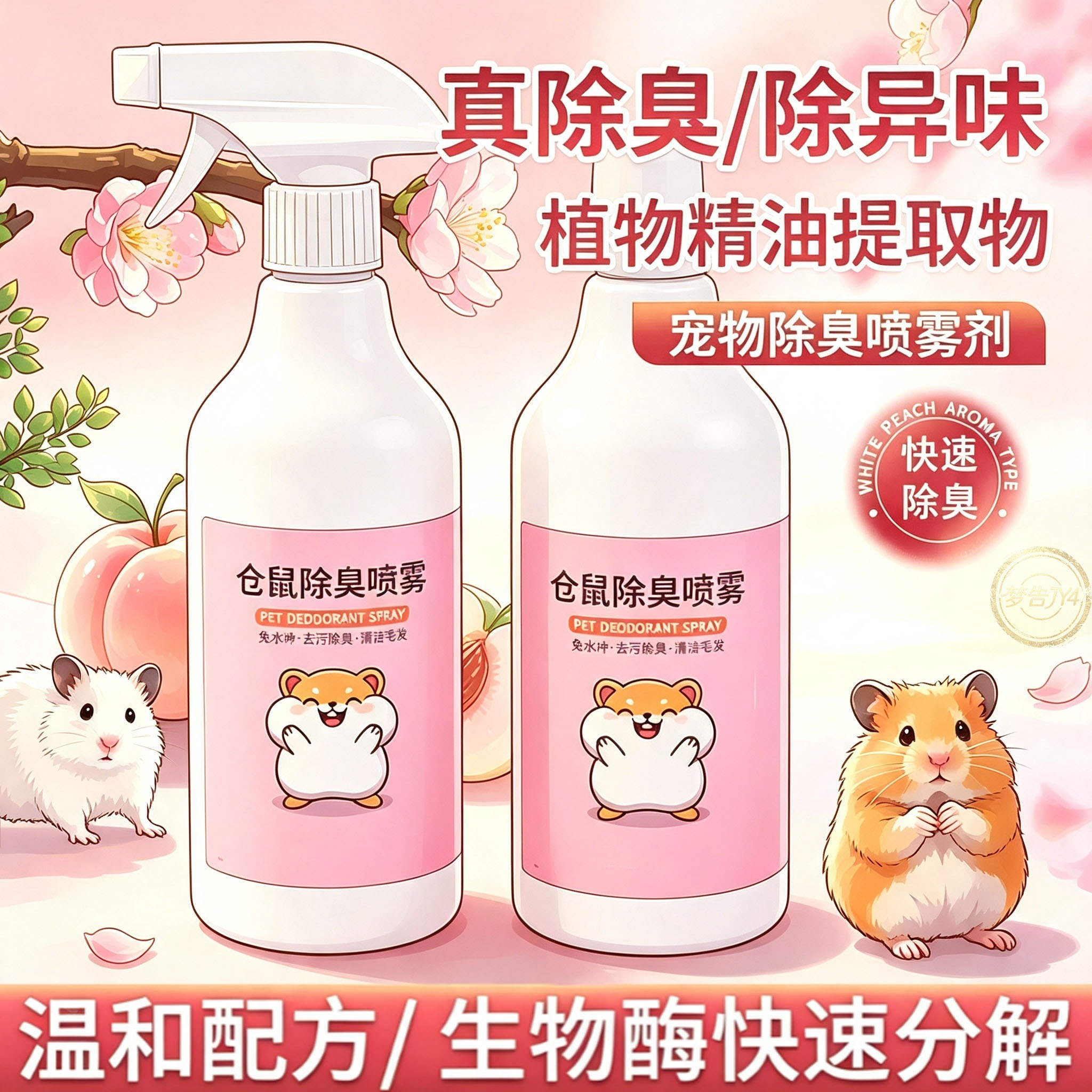 仓鼠除臭喷雾止痒除螨速效