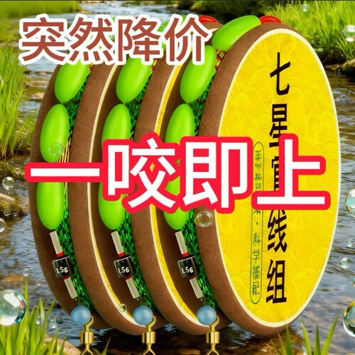 七星漂野钓鲫白条绑好主线组