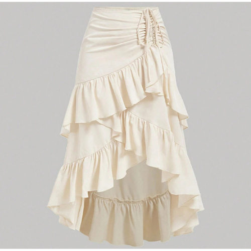 荷叶边女士半身长裙Lotus leaf edge women'shalflengthlongskirt