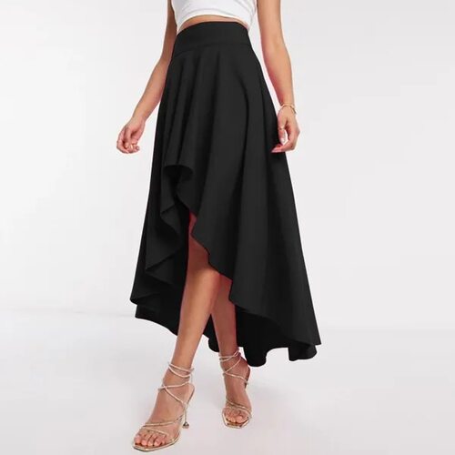 女不规则半身裙Irregular half body casual umbrella long skirt