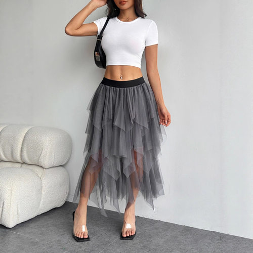 不规则女士半身长裙Irregular women's half length long skirt