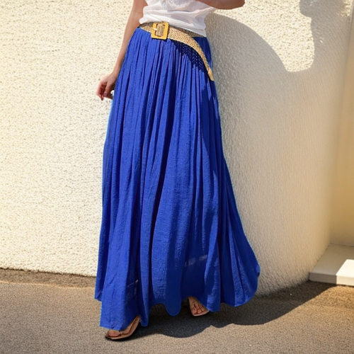松紧腰女士半身长裙Elastic waist women'shalflengthlongskirt