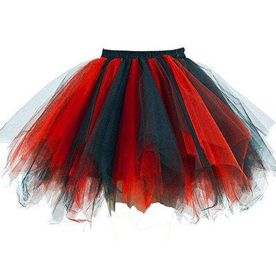 拼色松紧半身短裙  Color blocked elastic half length skirt