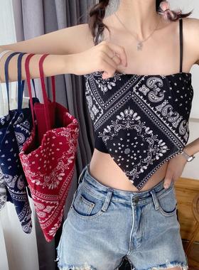 Summer Cashew Flower Camisole Top2022夏季腰果花吊带背心上衣