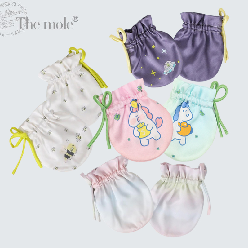 桑蚕丝婴儿手套防抓夏薄款透气